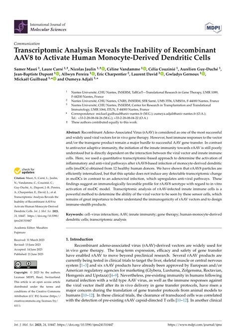 Transcriptomic Analysis Reveals the Inability of Recombinant 